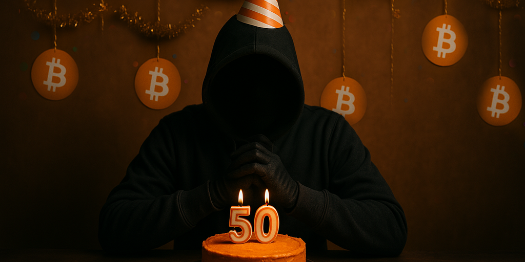 비트코인 창시자 사토시 나카모토의 상징적 50번째 생일. 4월 5일은 금융 자유의 상징으로 여겨진다.